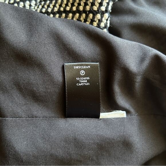 Ann Taylor Black and White Tweed Single Breasted 3/4-Sleeve Jacket Size Medium - Picture 15 of 15